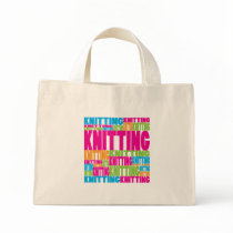 Colourful Knitting Canvas Bags