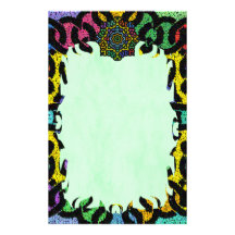 Colourful Knotwork Flame Stationery