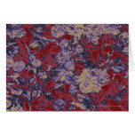 Colourful leaf and flower camouflage pattern card