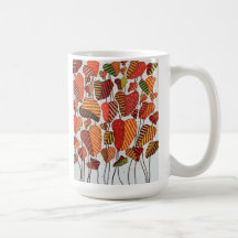 colourful leaves mug