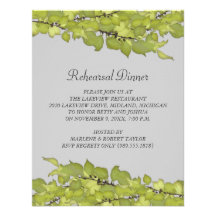 Colourful Leaves Rehearsal Dinner Invitation