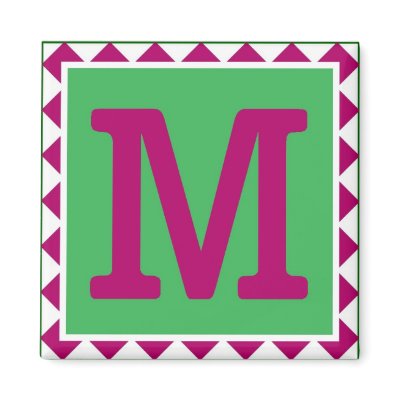 Colourful Letter 'M' - Magnet by dchaddad