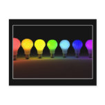 Colourful light bulbs - Postcard