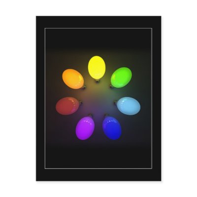 Colourful light bulbs - Postcard by casi_reisi