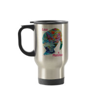 Colourful Love a Manatee Travel Mug