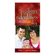 Colourful Love Photo Template Card Personalized Photo Card