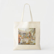 Colourful Mad Hatter's Tea Party Canvas Bag