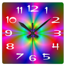 Colourful Magnetosphere Wall Clock