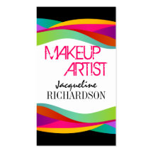 Colourful Makeup Artist Business Cards