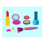 Colourful Makeup Post Card
