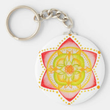 Colourful Mandala Flower Hand Painted Keychains
