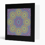 Colourful Mandala Purple With Yellow Circles Vinyl Binders