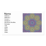 Colourful Mandala Purple With Yellow Circles Business Card Template