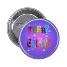 Colourful Merry Christmas Buttons