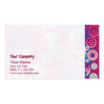 Colourful metallic gears business cards