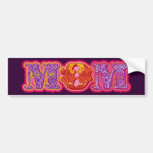 Colourful Mom Bumper Stickers