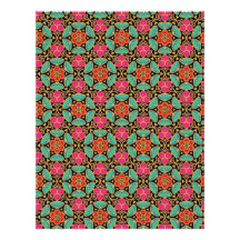 Colourful multicolor repeat patterns letterhead template