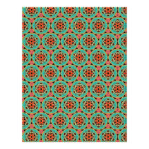 Colourful multicolor repeat patterns letterhead template