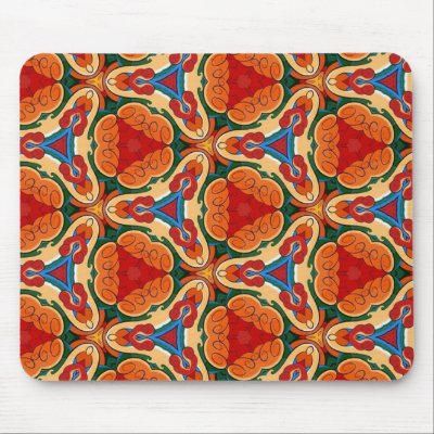 Colourful multicolor repeat patterns mouse pads by ArtbyJean