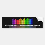 Colourful Music Equalizer w/Reflection, Cool Techn Bumper Stickers