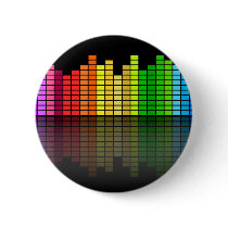 Colourful Music Equalizer w/Reflection, Cool Techn Button