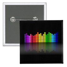 Colourful Music Equalizer w/Reflection, Cool Techn Pins