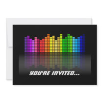 Colourful Music Equalizer w/Reflection, Cool Techn Invite