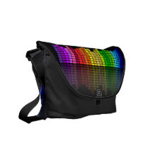 Colourful Music Equalizer w/Reflection, Cool Techn Messenger Bags