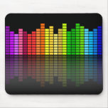 Colourful Music Equalizer w/Reflection, Cool Techn Mousepad