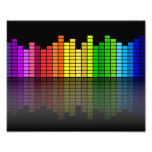 Colourful Music Equalizer w/Reflection, Cool Techn photography