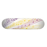 colourful music notes custom skate board