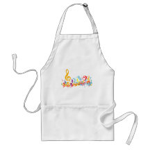 Colourful Musical Notes Apron