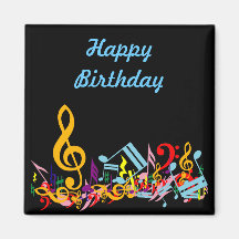 Colourful Musical Notes Magnet