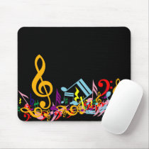 Colourful Musical Notes Mousepad