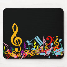 Colourful Musical Notes Mousepad