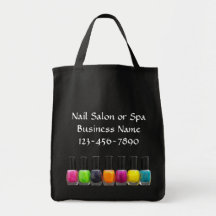 Colourful Nail Polish Bottles, Nail Salon Tote Bags