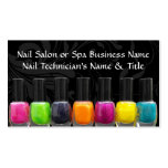 Colourful Nail Polish Bottles, Nail Salon Business Card Template