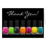 Colourful Nail Polish Bottles, Nail Salon Greeting Cards