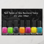 Colourful Nail Polish Bottles, Nail Salon Custom Flyer