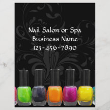 Colourful Nail Polish Bottles, Nail Salon Personalized Flyer