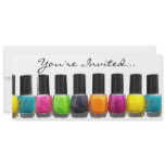 Colourful Nail Polish Bottles, Nail Salon invitations