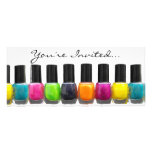 Colourful Nail Polish Bottles, Nail Salon Invite