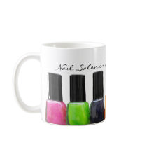 Colourful Nail Polish Bottles, Nail Salon Coffee Mugs