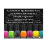 Colourful Nail Polish Bottles, Nail Salon postcards