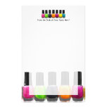 Colourful Nail Polish Bottles, Nail Salon Stationery