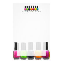 Colourful Nail Polish Bottles, Nail Salon Stationery