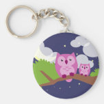 Colourful Night Owl Keychain