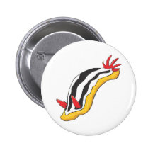 Colourful Nudibranch Button