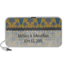 colourful ornate damask wedding keepsake laptop speakers