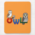 Colourful Owl Mouse Pad